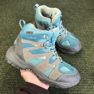 Womens LL Bean Tech 2.5 Blue Waterproof Ankle Hiking Boot Blue Size 7.5